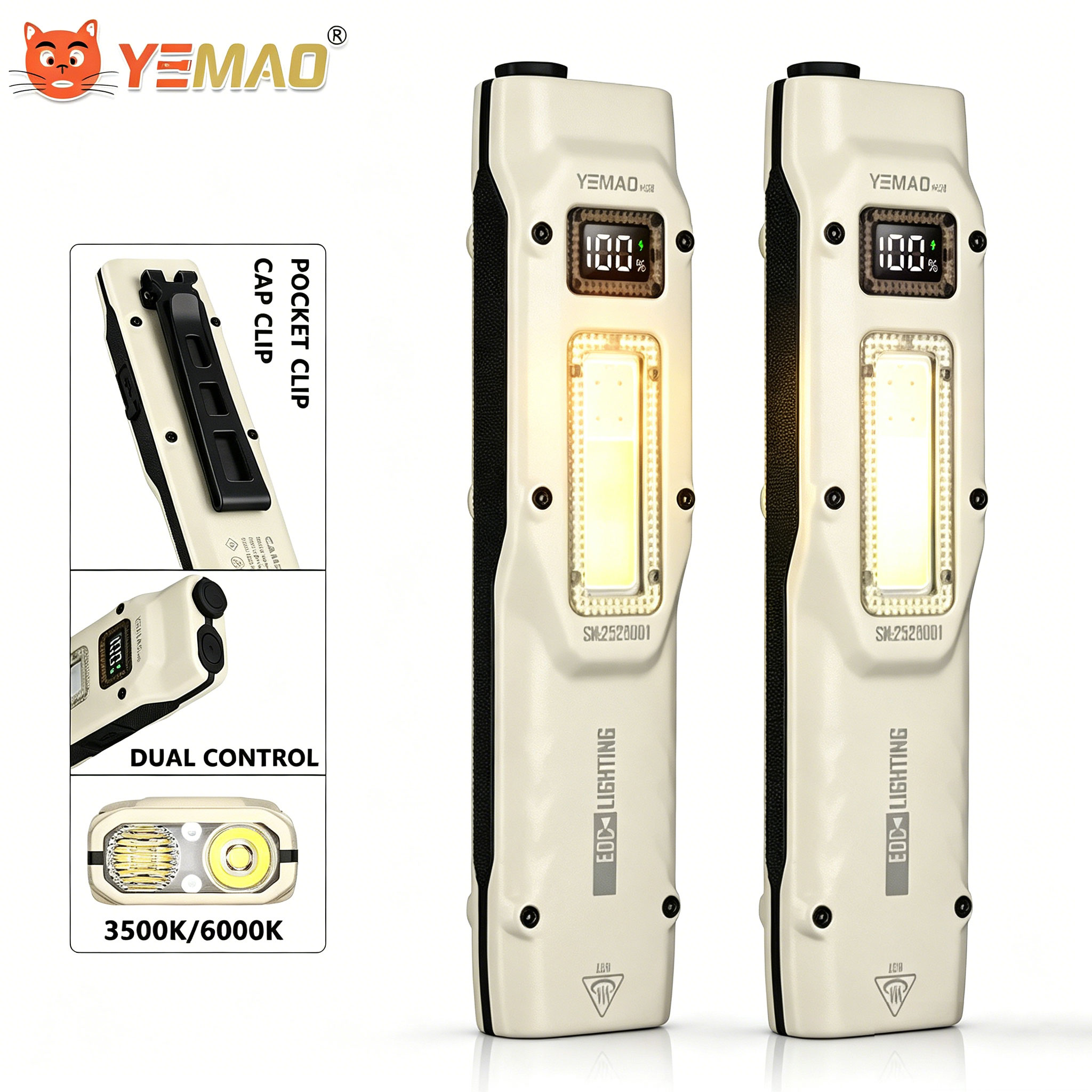 Zinc Outdoor Lighting - Portable 880LM YEMAO M28 Ultra-thin Tactical