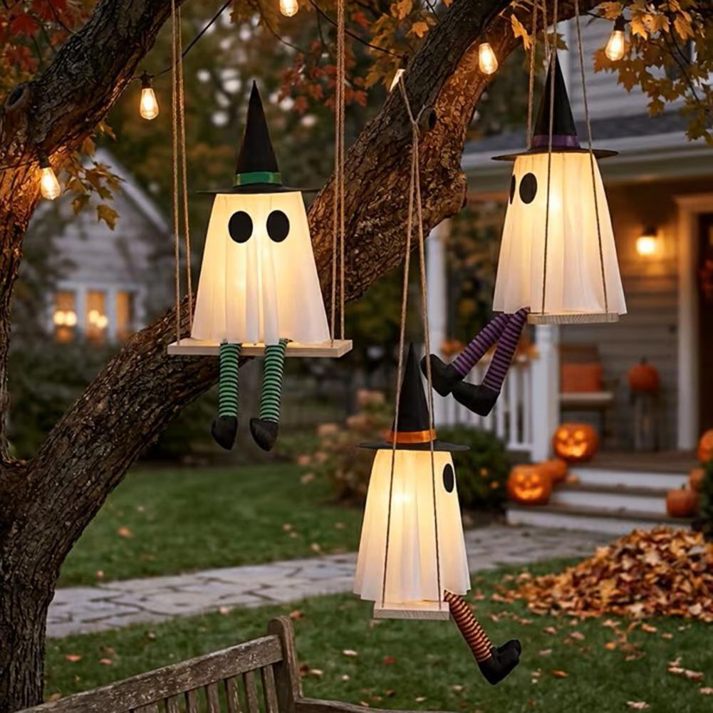 Outdoor Lighting Ideas For Party - Halloween Specter Lights Decoration Set LED