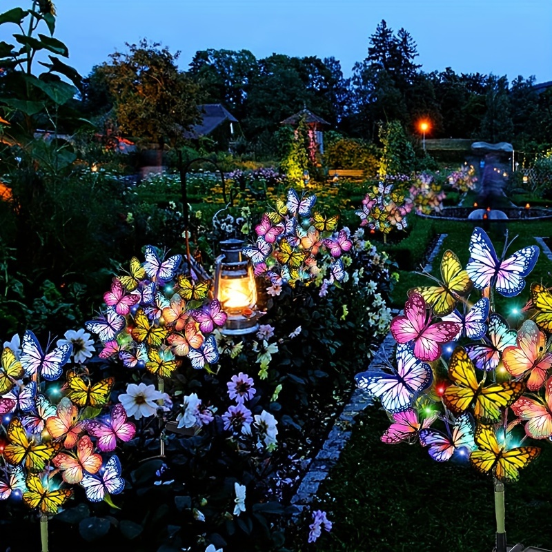 Outdoor Lighting Xmas - Solar LED Butterfly Garden Lights Waterproof