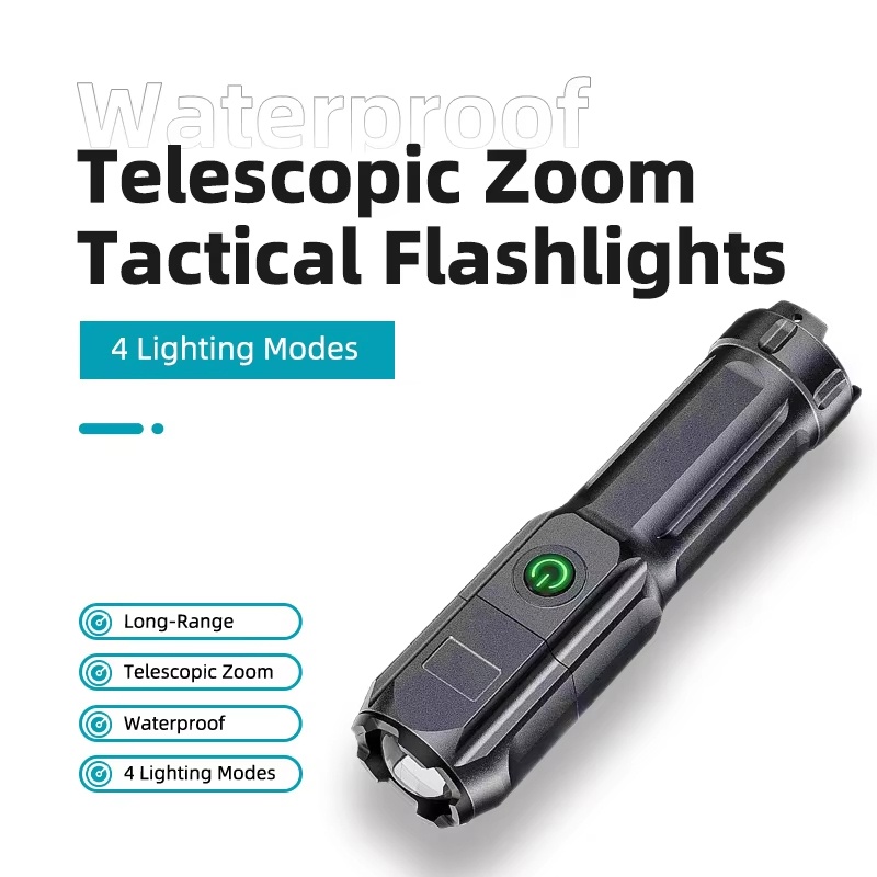 Outdoor Lighting Ideas For Party - Strong Light LED Flashlight USB Rechargeable