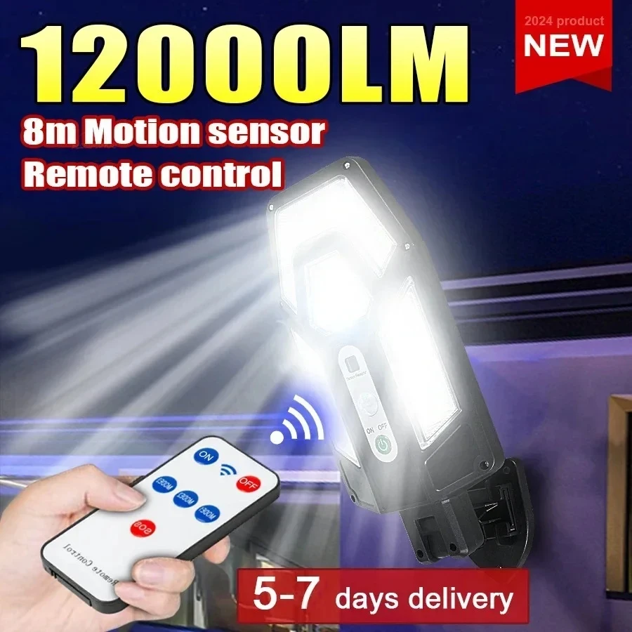 Outdoor Lighting Ground - 12000LM Powerful Solar Wall Lamp with