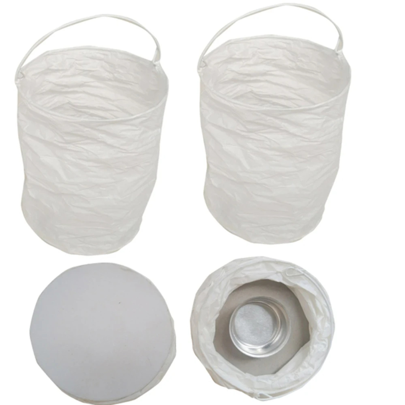 Outdoor Lighting Xmas - 4pcs DIY White Straight Paper Lantern