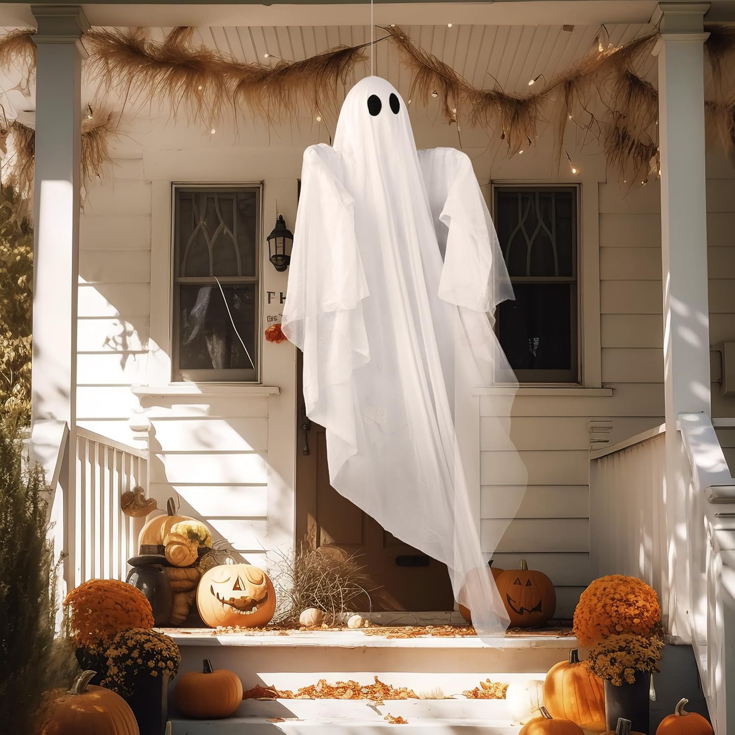 Outdoor Lighting Ideas For Party - Halloween Hanging Light up Ghost with