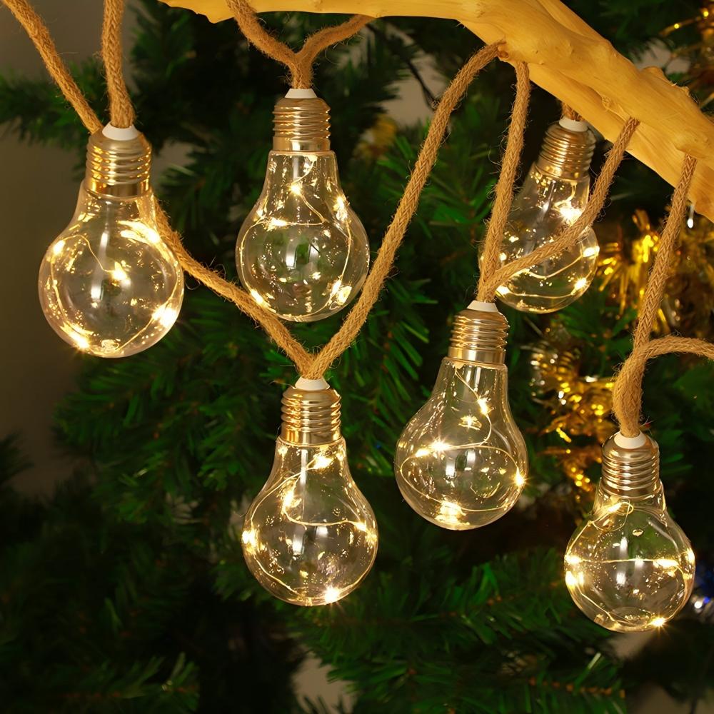 Outdoor Lighting Vintage - 5M10LED Vintage Hemp Rope Edison Bulb