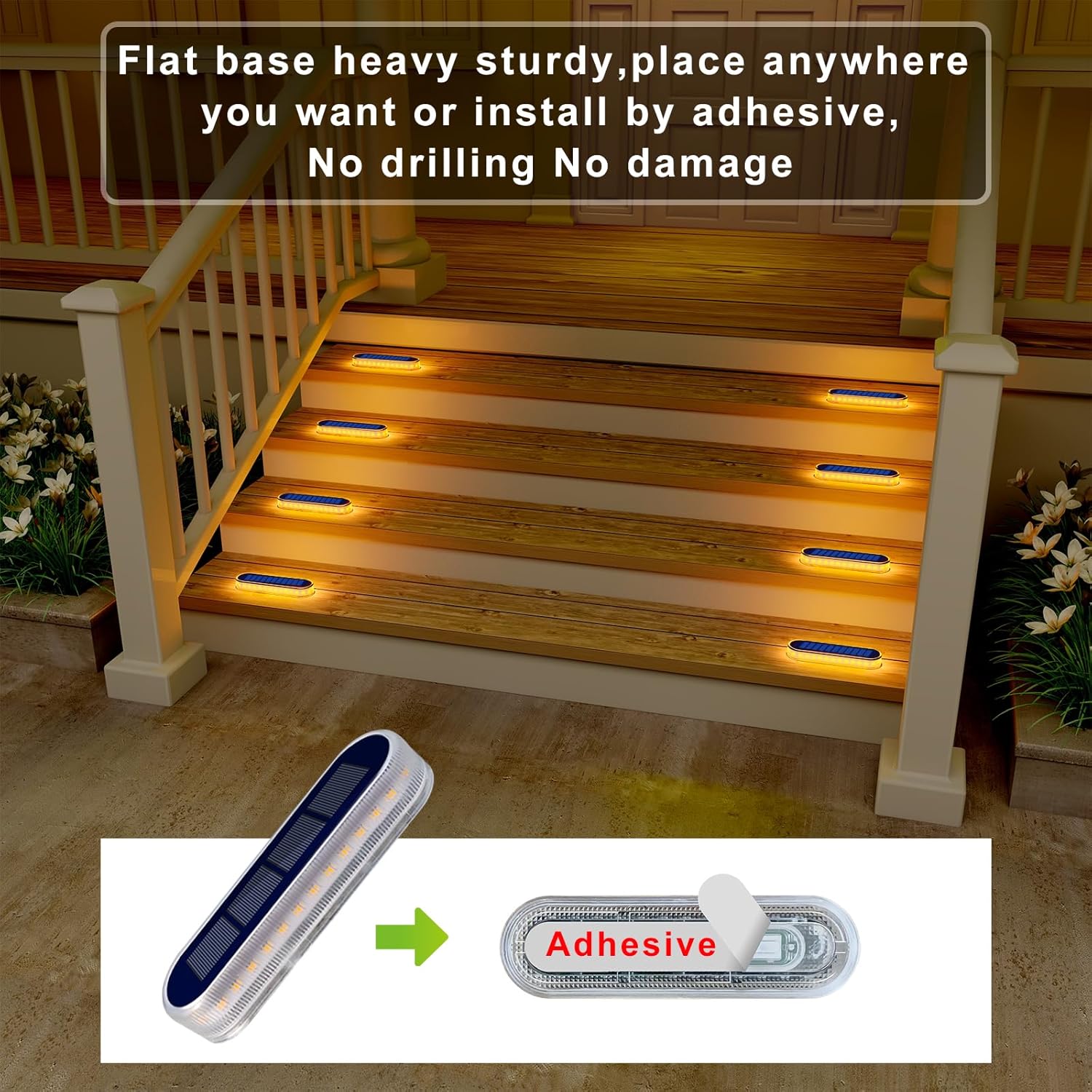 5 Years Lifespan Solar LED Ste - đánh giá và giá Outdoor Lighting On Stairs
