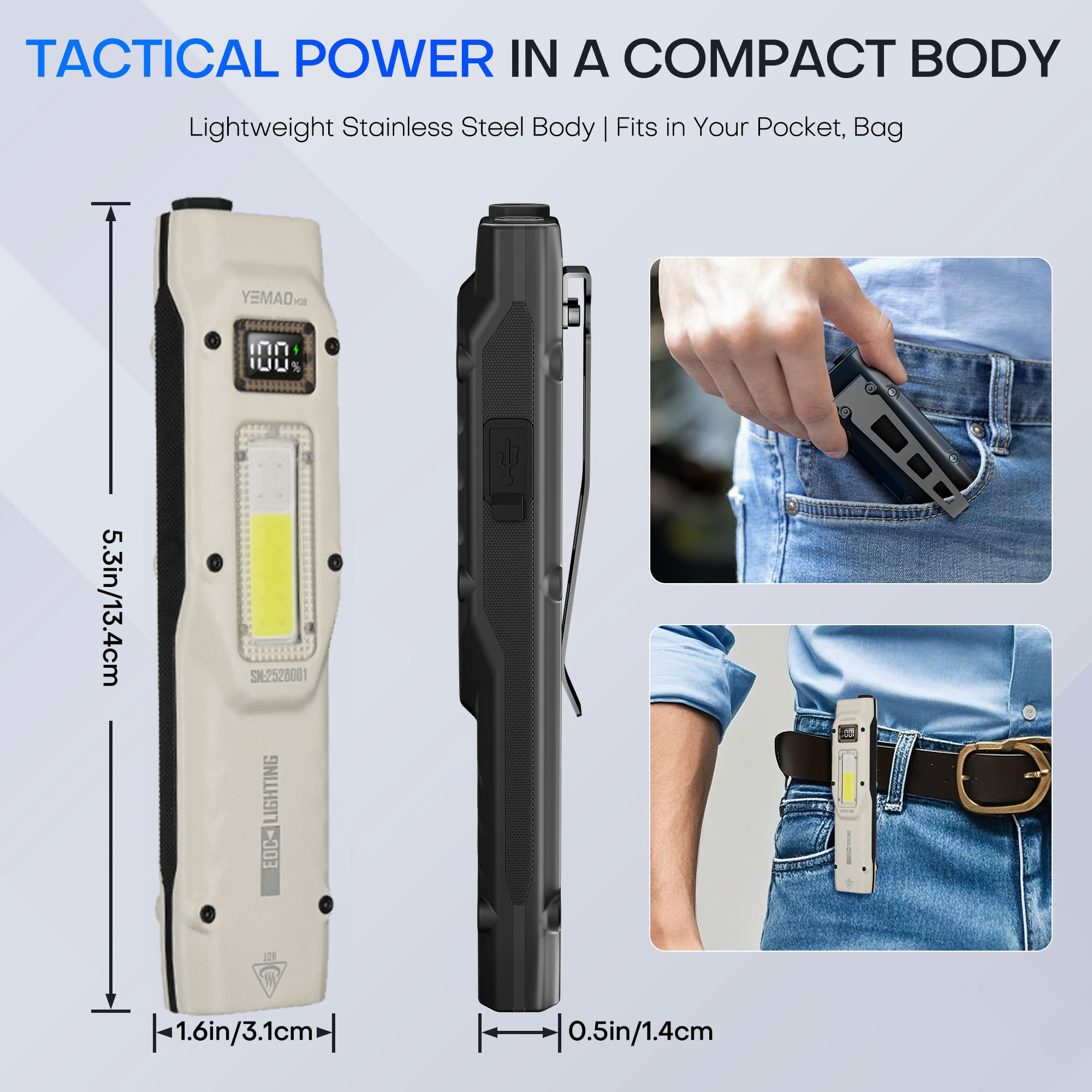 Portable 880LM YEMAO M28 Ultra - đánh giá và giá Zinc Outdoor Lighting