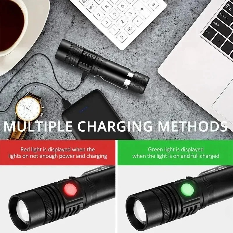Rechargeable T6 Handheld Flash - đánh giá và giá Zinc Outdoor Lighting
