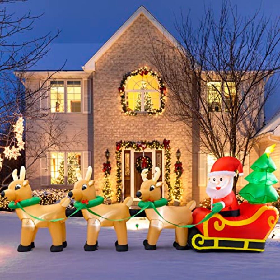 Outdoor Christmas inflatables  - đánh giá và giá Outdoor Lighting On Trees