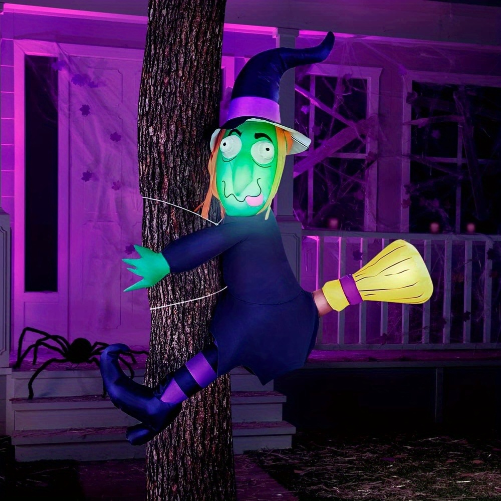 4FT Halloween Inflatable Witch - đánh giá và giá Outdoor Lighting Ideas For Party
