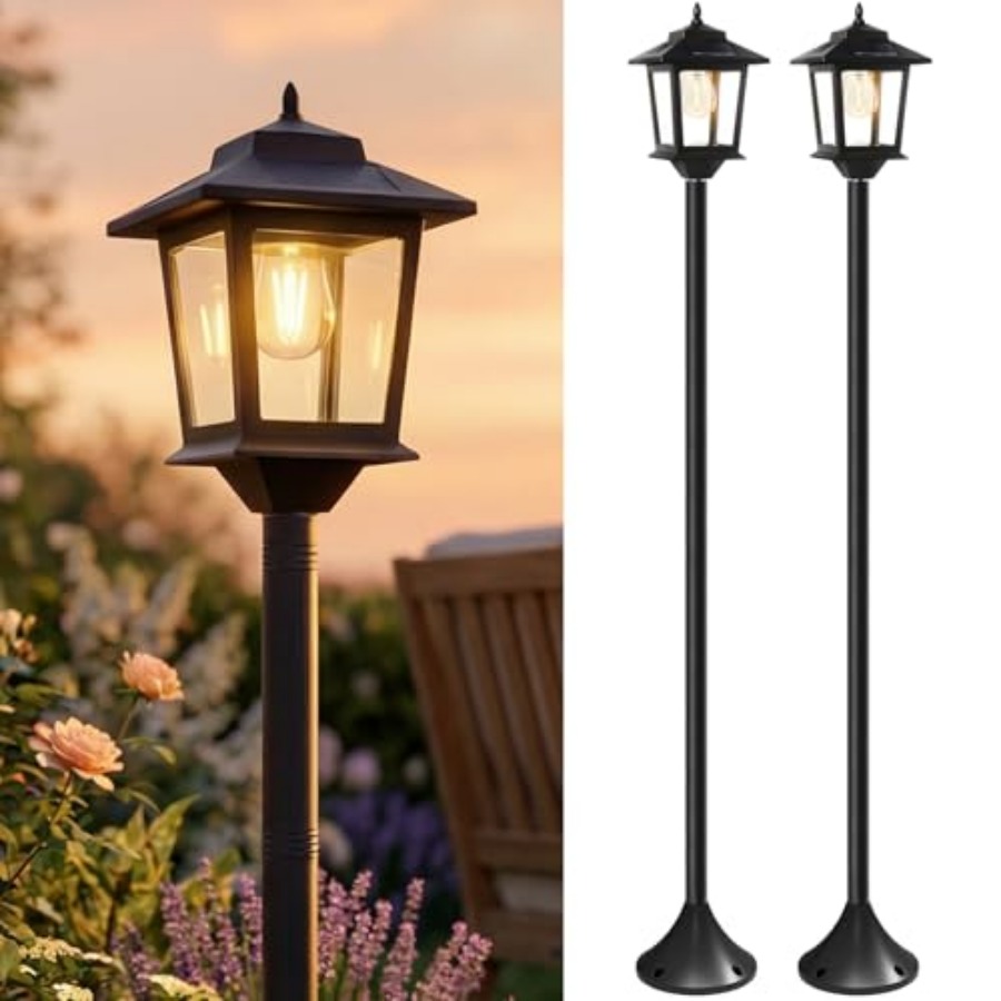 Outdoor Solar Post Lights, 2-P - đánh giá và giá Outdoor Lighting Dusk To Dawn