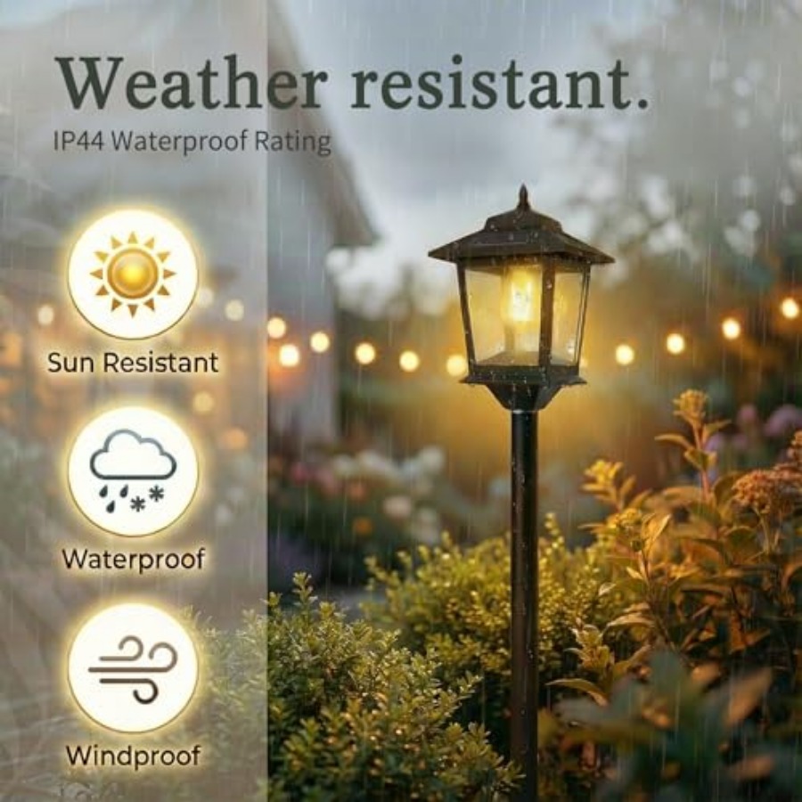 Outdoor Solar Post Lights, 2-P - đánh giá và giá Outdoor Lighting Dusk To Dawn