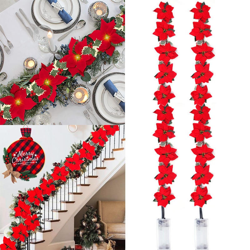 2/3m Christmas Poinsettia Flow - đánh giá và giá Outdoor Lighting Xmas