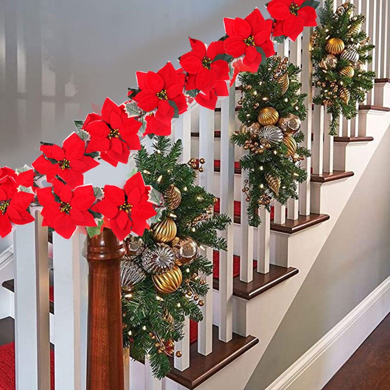 2/3m Christmas Poinsettia Flow - đánh giá và giá Outdoor Lighting Xmas