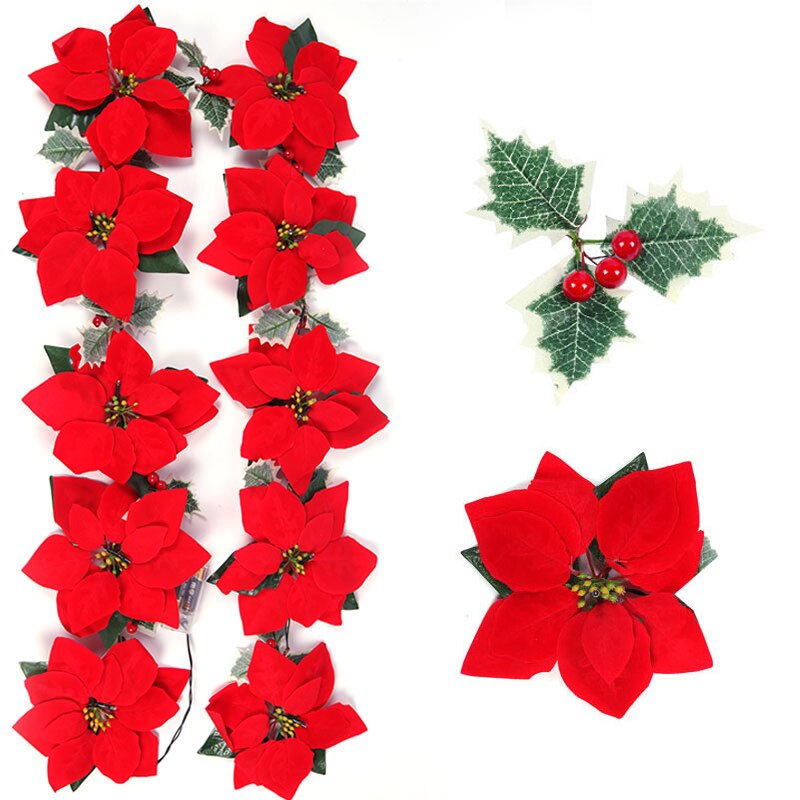 2/3m Christmas Poinsettia Flow - đánh giá và giá Outdoor Lighting Xmas