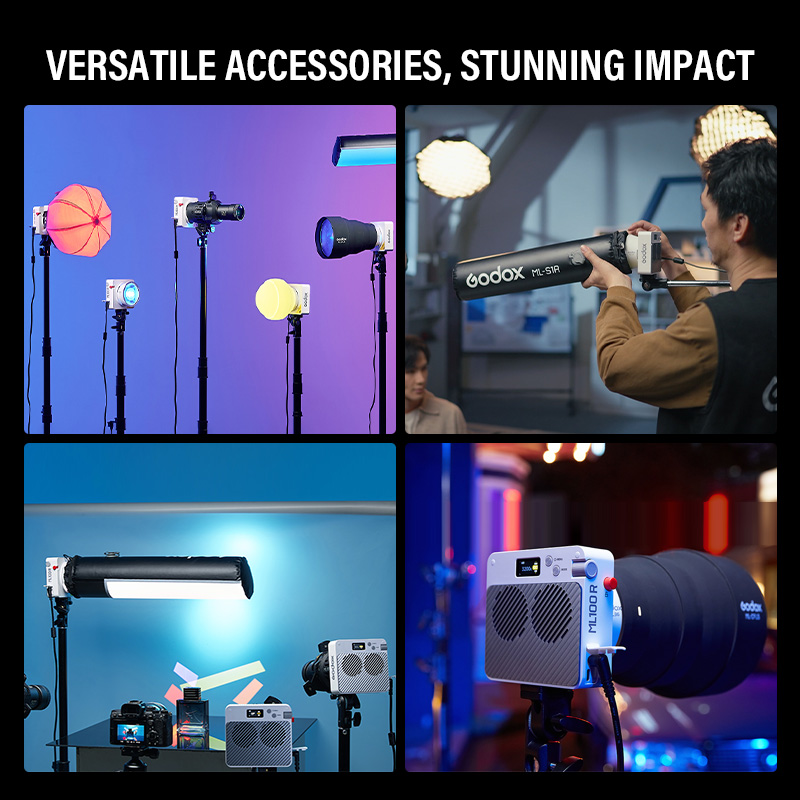 Godox NEW ML100R Portable RGB  - đánh giá và giá Outdoor Lighting Kit Photography