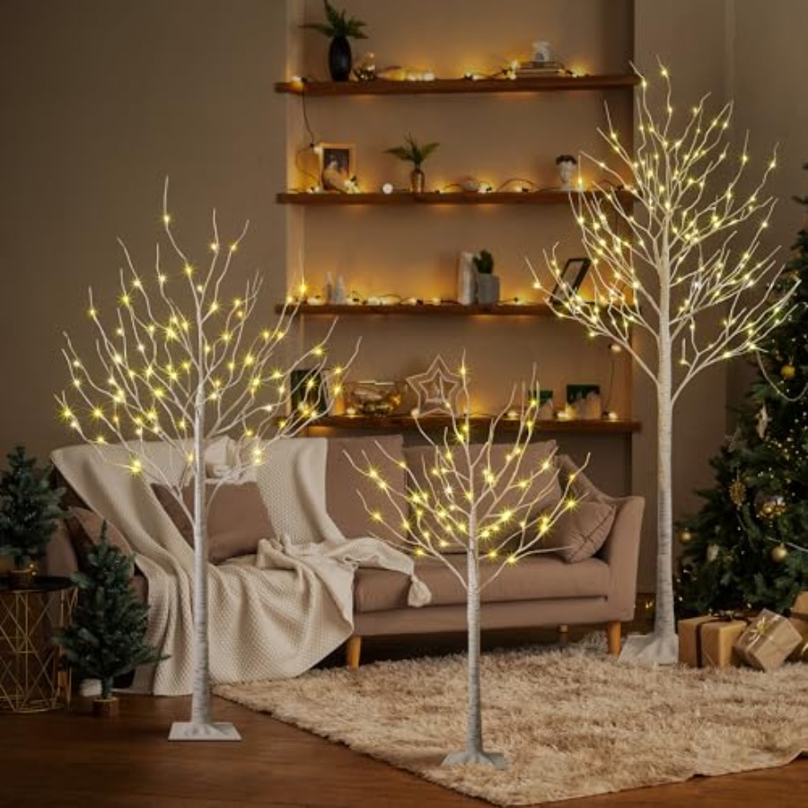 LED Birch Tree Light Set For I - đánh giá và giá Outdoor Lighting On Trees