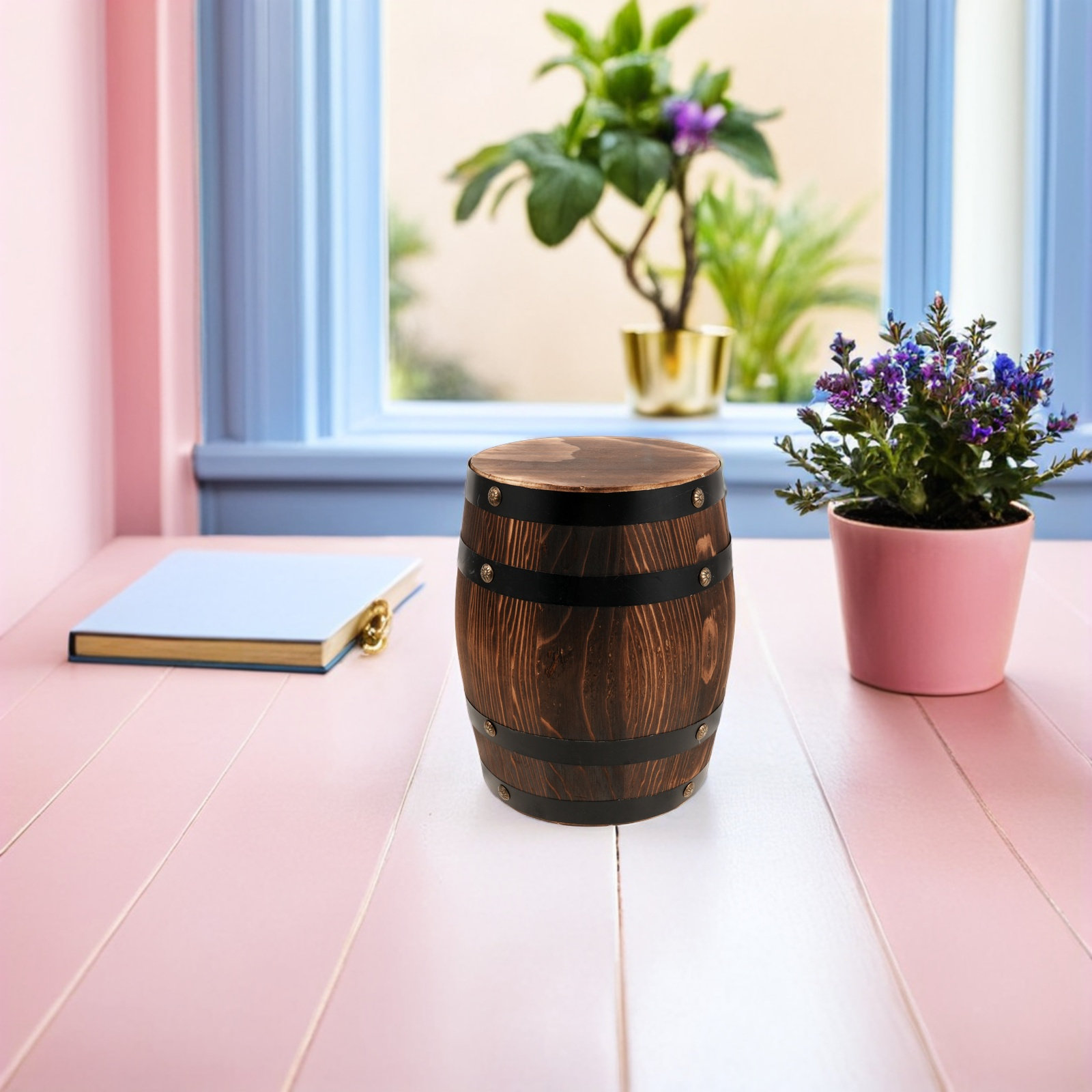 Wooden Outdoor Barrel Stool Vi - đánh giá và giá Outdoor Lighting Vintage