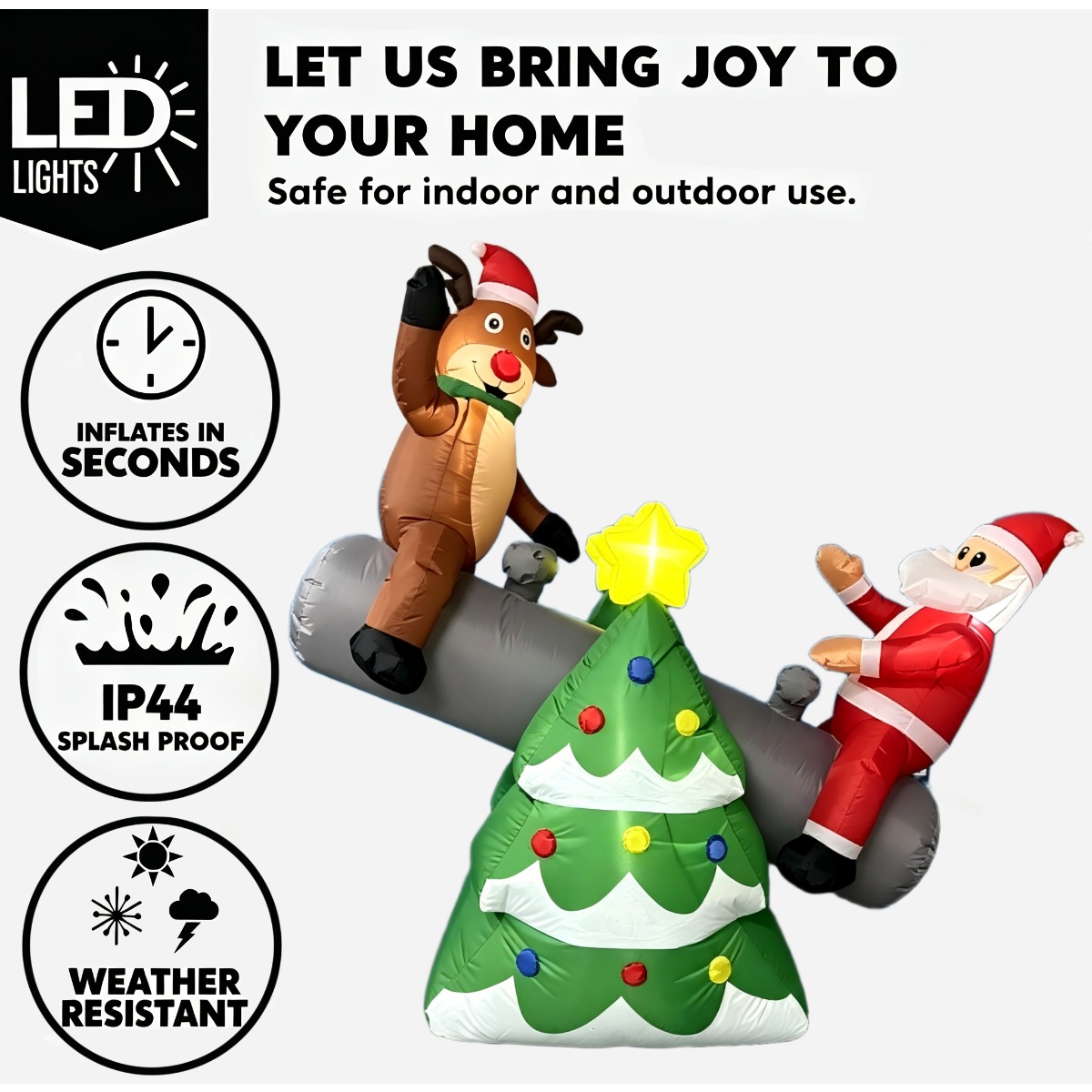 Christmas Inflatable Toys Sant - đánh giá và giá Outdoor Lighting On Trees