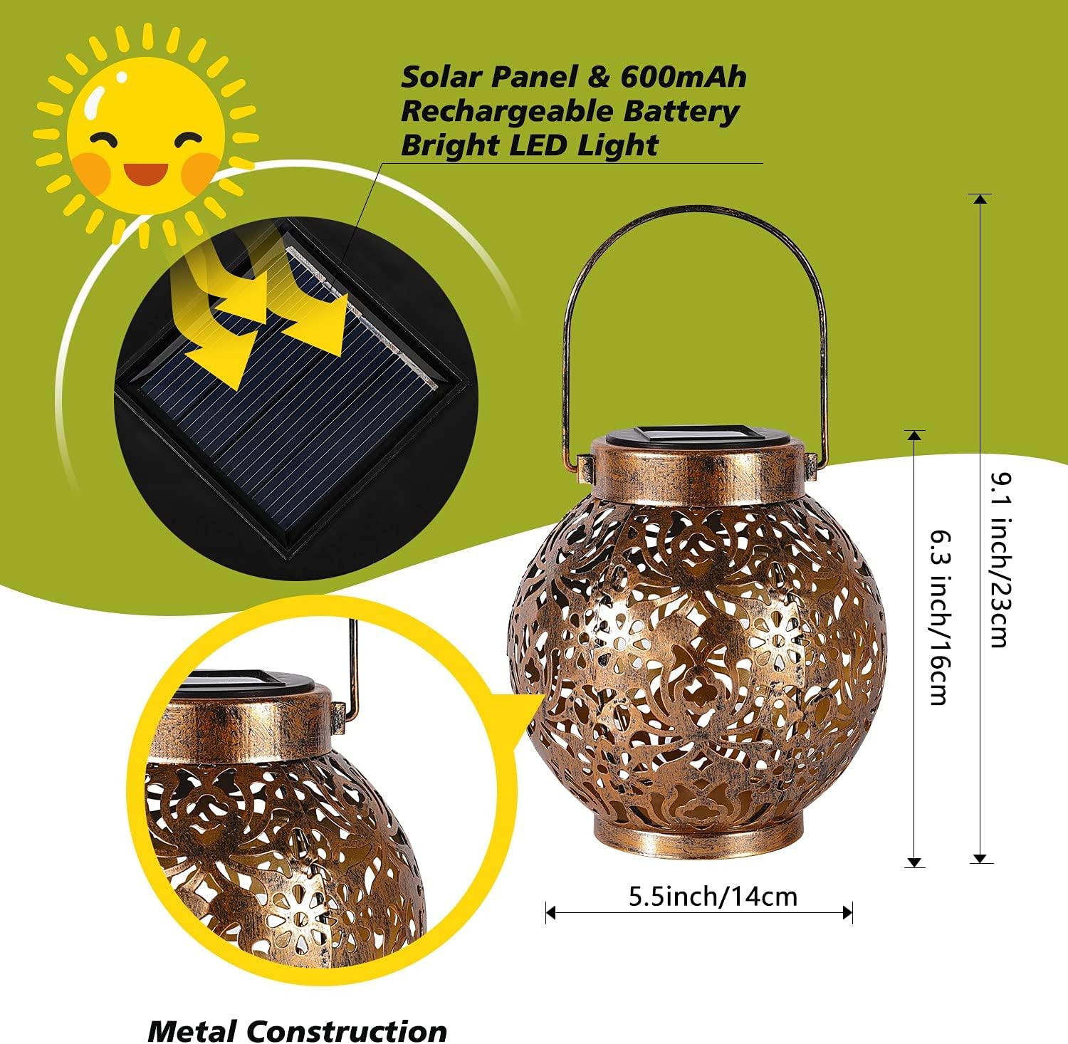 1-6PCS Moroccan Solar Lanterns - đánh giá và giá Outdoor Lighting Ground