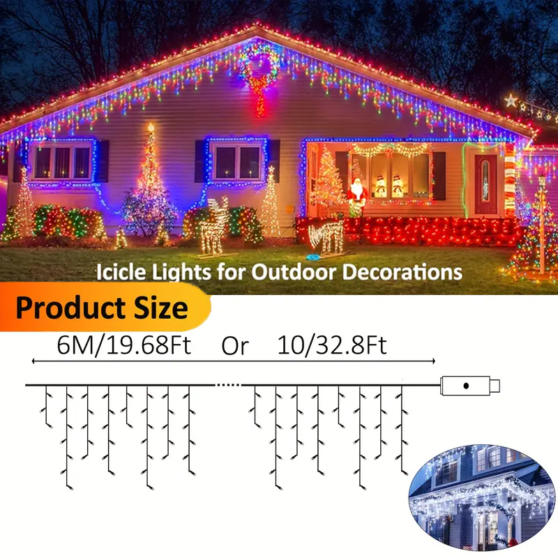 Solar Icicle Lights Outdoor Fa - đánh giá và giá Outdoor Lighting Xmas