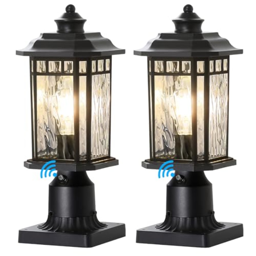 2 Pack Outdoor Post Lights, Du - đánh giá và giá Outdoor Lighting Dusk To Dawn