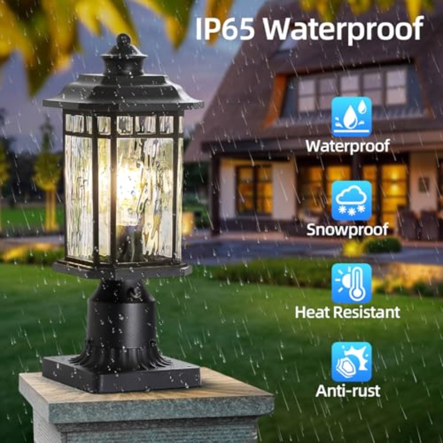 2 Pack Outdoor Post Lights, Du - đánh giá và giá Outdoor Lighting Dusk To Dawn