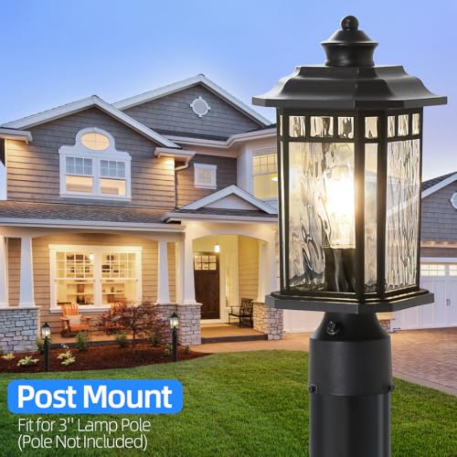 2 Pack Outdoor Post Lights, Du - đánh giá và giá Outdoor Lighting Dusk To Dawn