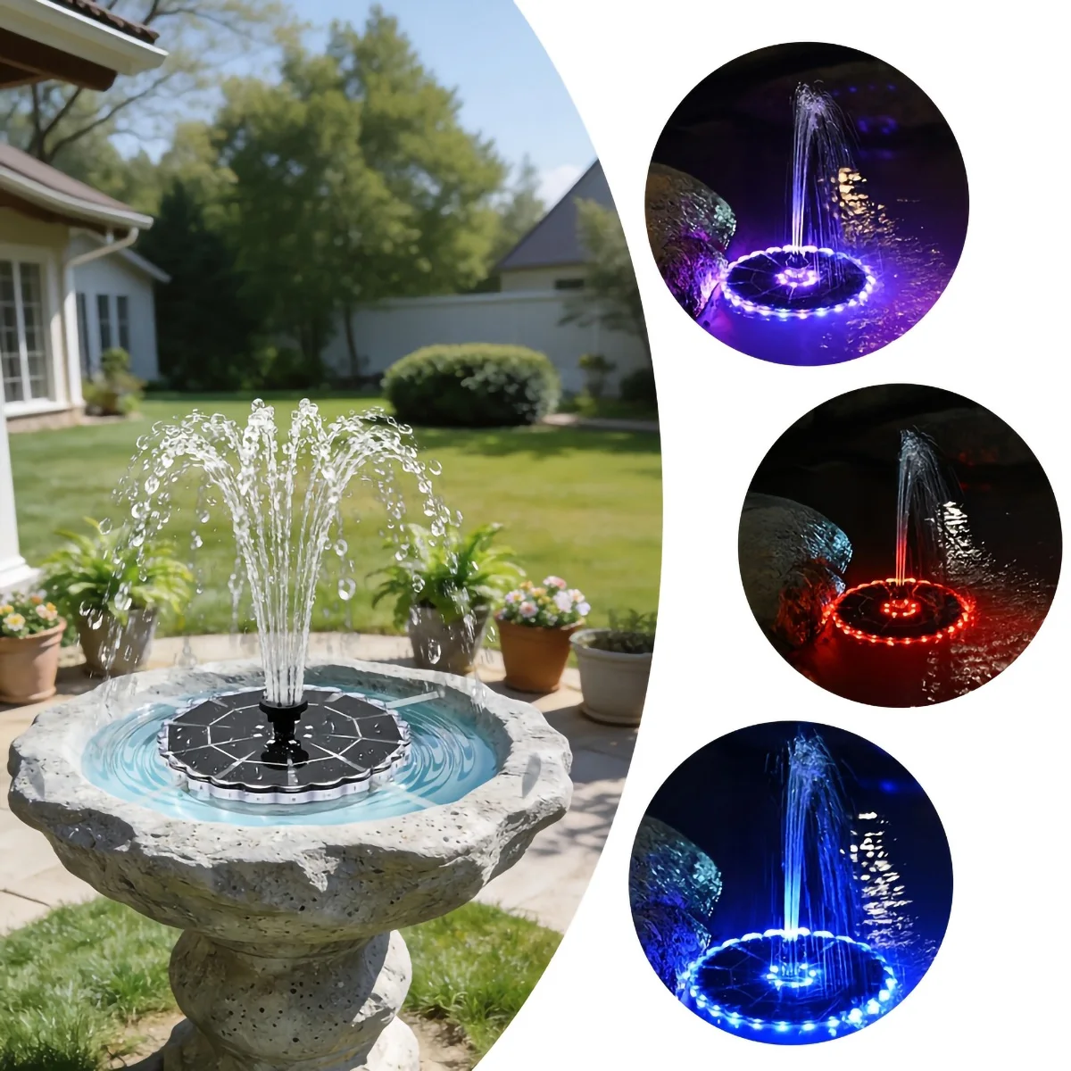 3.5W Outdoor Solar Fountain fo - đánh giá và giá Outdoor Lighting Ground