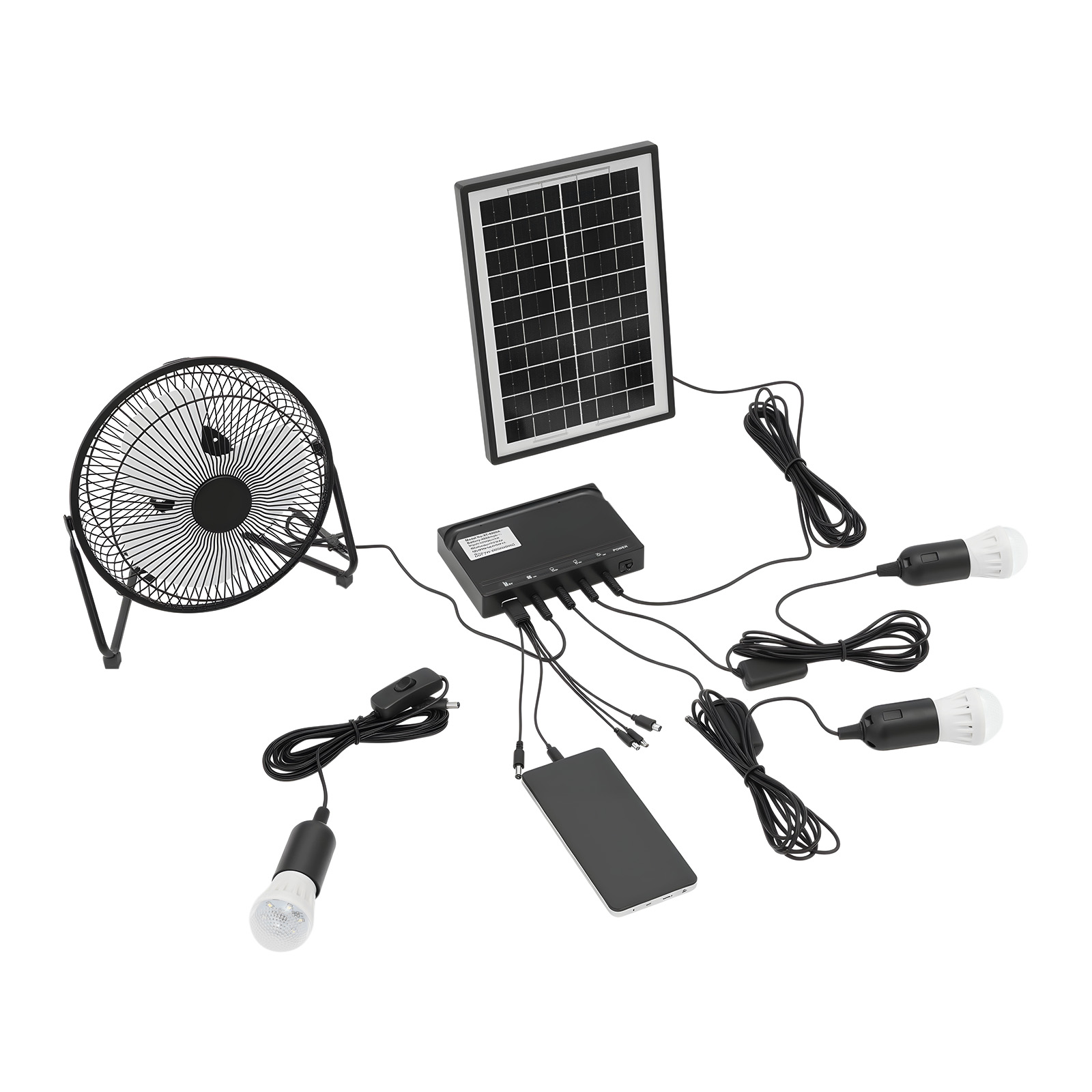 100-240V Solar Fan And Lamp Ki - đánh giá và giá Outdoor Lighting Ground