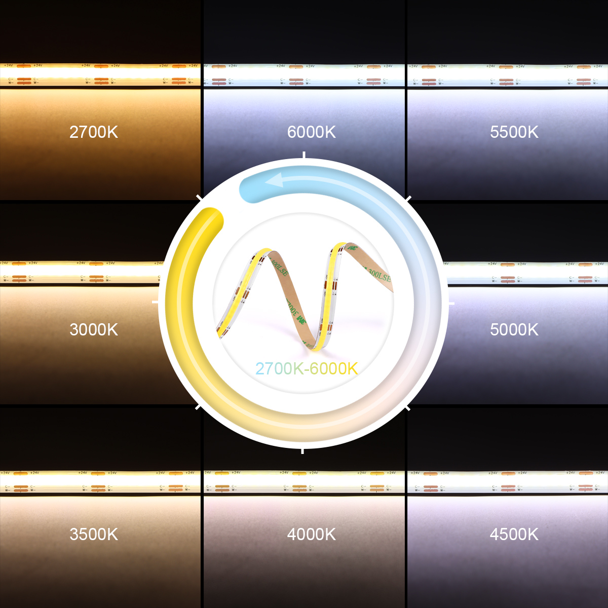 608LEDs/M 3 Colors In One LED  - đánh giá và giá Outdoor Lighting Led Strip