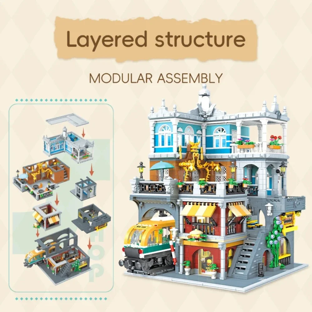 BurgerShop Building Blocks Set - đánh giá và giá Outdoor Lighting Xmas