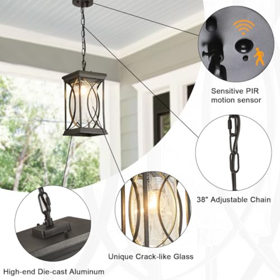Motion Outdoor Pendant Light F - đánh giá và giá Outdoor Lighting Dusk To Dawn