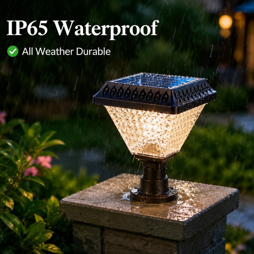 Outdoor Solar Post Light LED W - đánh giá và giá Outdoor Lighting Dusk To Dawn