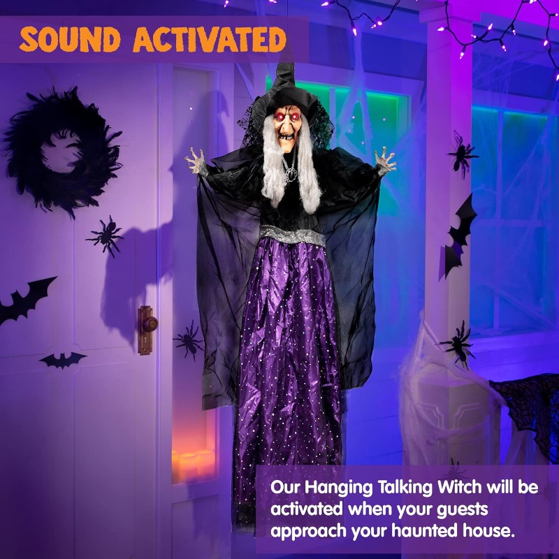 47'' Animated Witch Halloween  - đánh giá và giá Outdoor Lighting Ideas For Party