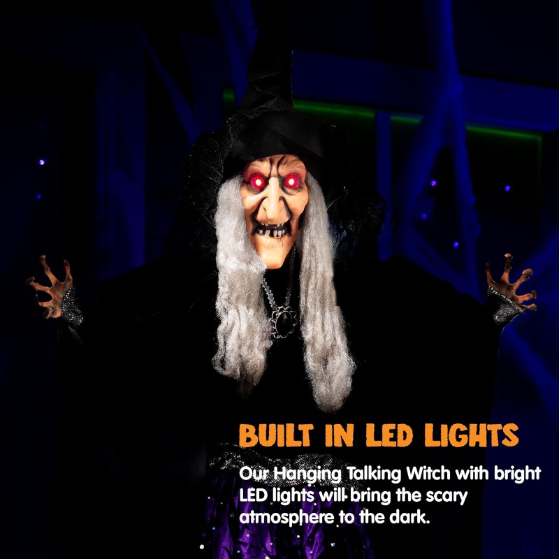 47'' Animated Witch Halloween  - đánh giá và giá Outdoor Lighting Ideas For Party