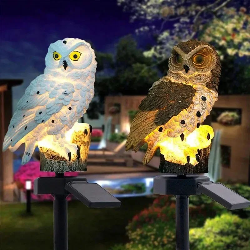 Solar Owl Statue Garden Light  - đánh giá và giá Outdoor Lighting Ip65
