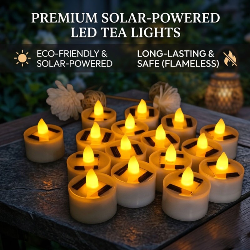 Solar Flameless LED Tea Light  - đánh giá và giá Outdoor Lighting Dusk To Dawn