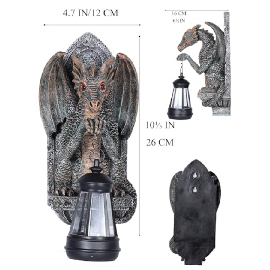 Dragon Statue Solar Lantern fo - đánh giá và giá Outdoor Lighting On Trees