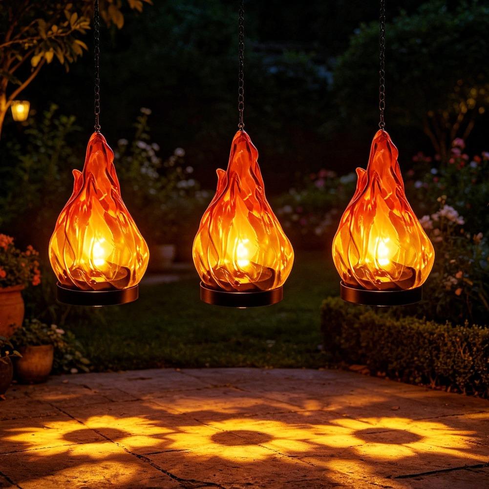 Solar Flame Hanging Lantern Li - đánh giá và giá Outdoor Lighting Ip65