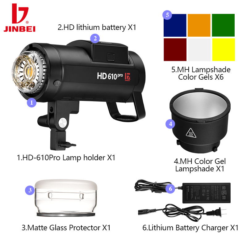 JINBEI HD610 TTL Battery Monol - đánh giá và giá Outdoor Lighting Kit Photography