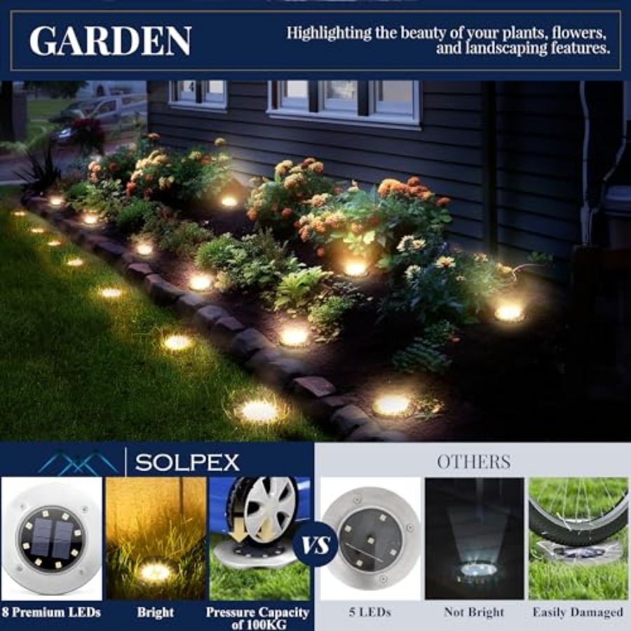 Solar Ground Lights Solar Ligh - đánh giá và giá Outdoor Lighting Ground