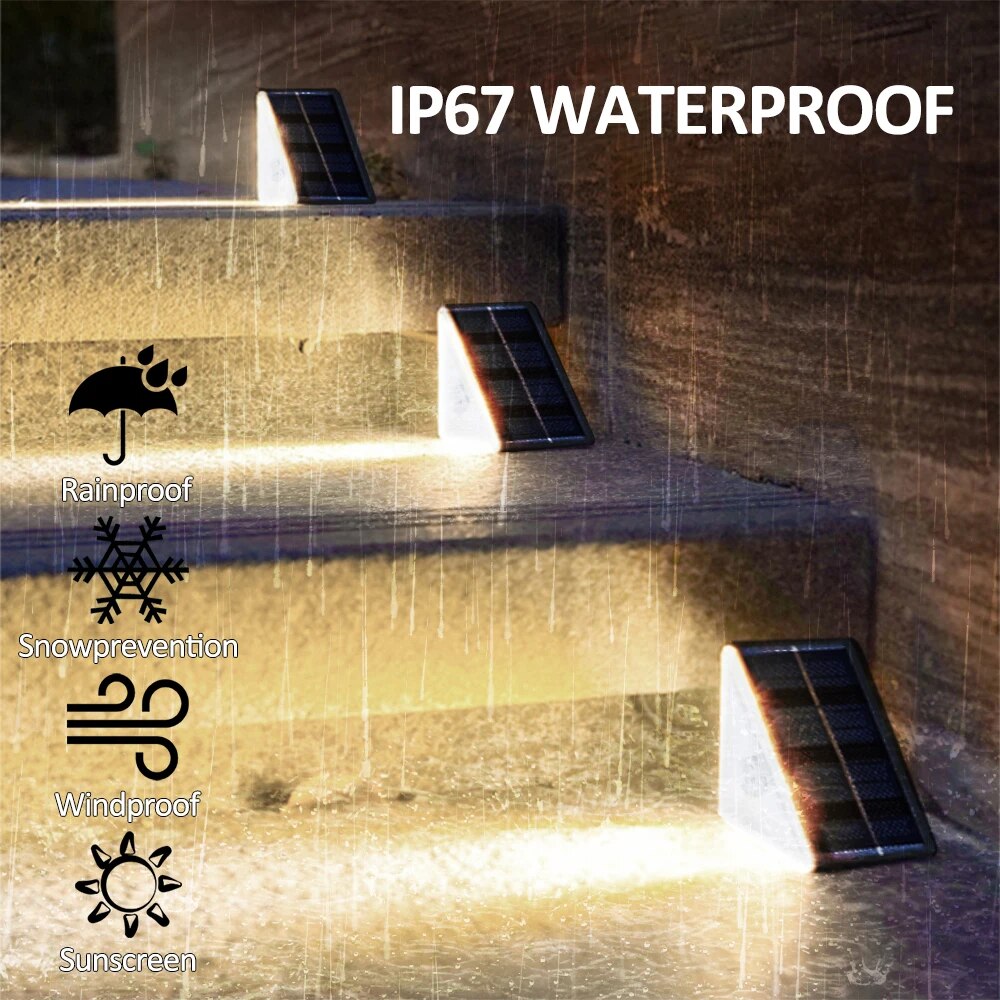 IP67 Waterproof Solar Step Lig - đánh giá và giá Outdoor Lighting On Stairs